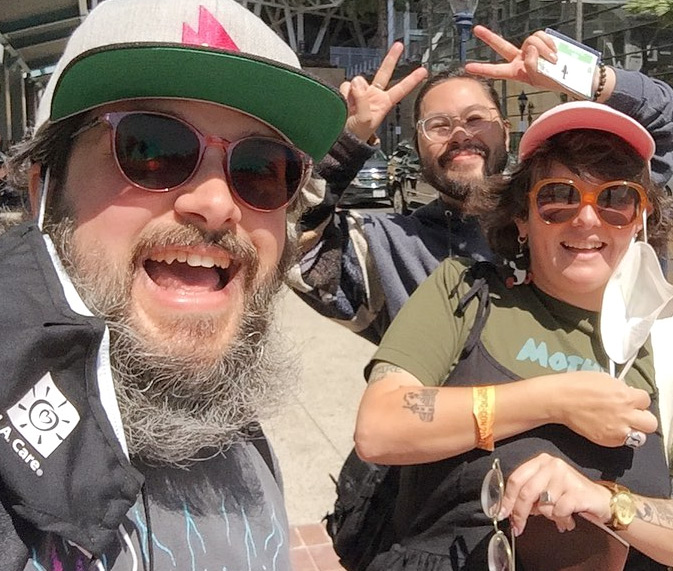 Rosie Knight, Oliver Ono, and Nick Marino at SDCC 2022